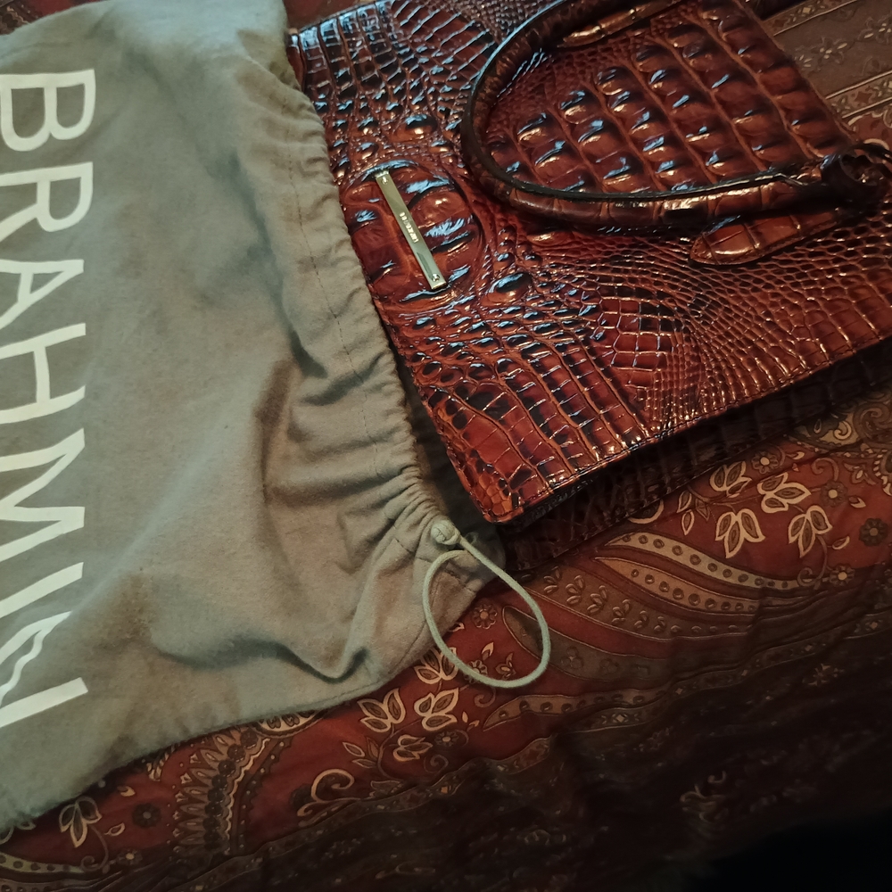 Brahmin Brown Crocodile Embossed Women's Bag